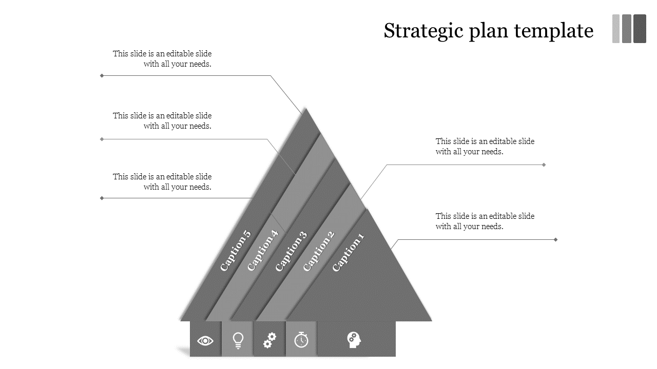 Free - Strategic Plan Template With Arrow Diagram Presentation